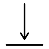 schwarzer Pfeil nach unten