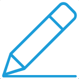 blauer Stift